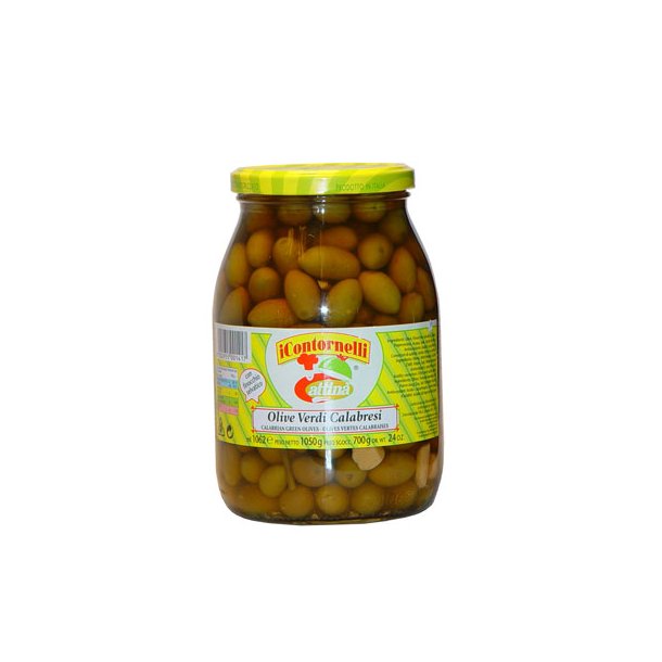 Gr&oslash;nne oliven (1050 gr)