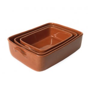 Fade i keramik, rektangulære, sæt af 3 